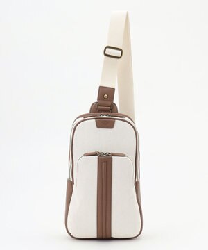  【軽量/コンパクト】 ヘリンボンキャンバス ボディバッグ