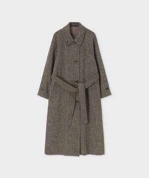  Harris Tweed ステンカラーコート