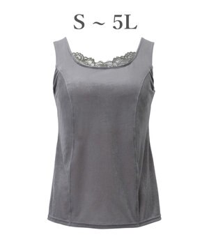  【BRADELIS NewYork peace】シャイニーベロアブラキャミ25 カップ付き ブラトップ 補正 下着