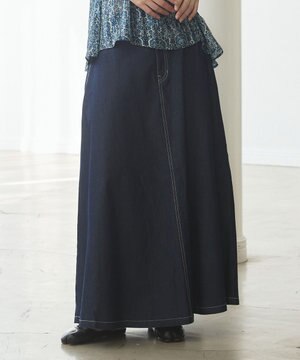  【WOMEN】ライトダンガリー デニムスカート