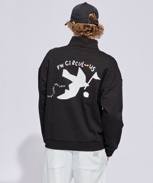  【MEN】ハーフジップ 裏毛スウェットトップス ゴルフ