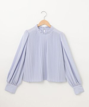  プリーツジョーゼットブラウス