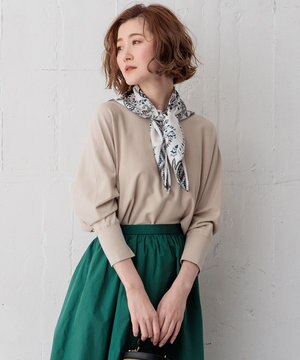  【洗える】コンフォートストレッチ ドルマン ニット