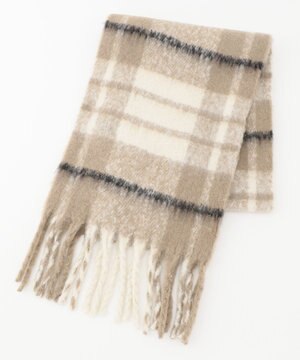  ブークレ チェック ストール