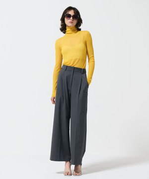  シアーリブタートルトップ