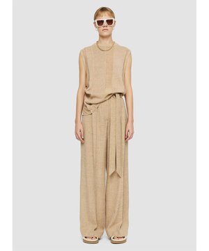  スペックルシルクリネン　ワイドトラウザーズ