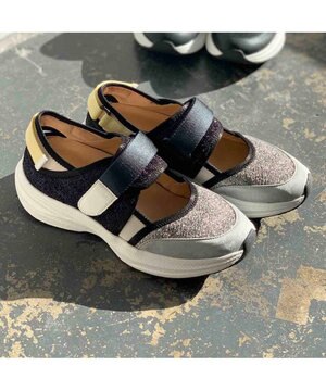  <MODE ET JACOMO>【軽量】厚底ベルテッドスニーカー