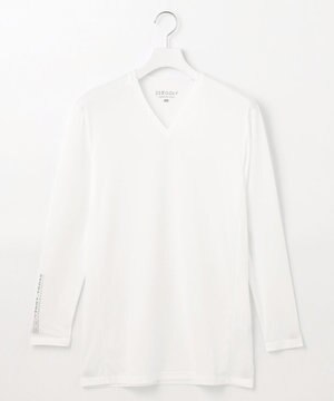  【MEN】【吸水速乾・UVケア】30デニール 無地Vネックインナーシャツ