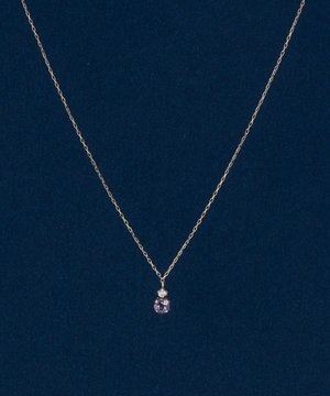  【K10】ジュエルラックネックレス　アメジスト/2月誕生石/天然石/全長:40cm