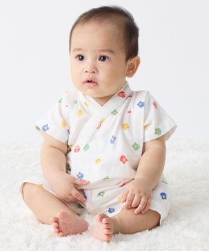  【ミキハウス】【50-80cm】甚平オール