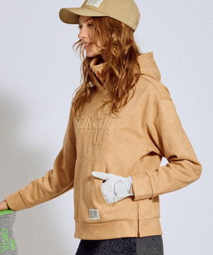 2025 NEW!【手洗い洗濯可】【WOMEN】スエードライク デタッチャブルフーディ ゴルフウェア レディース