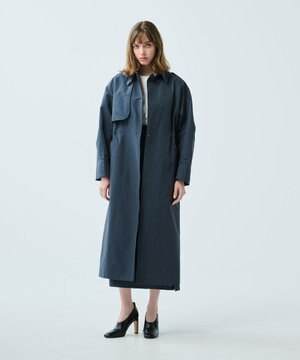 【撥水】【uncrave WHITE】プルーフグログラン ロングコート