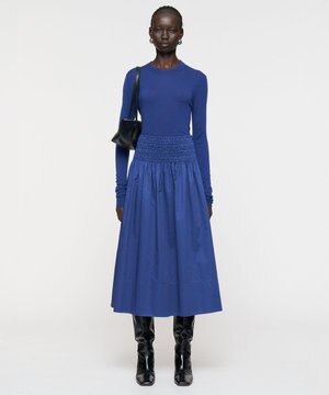  【洗える】コットンサティーン　スカート