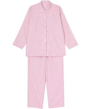  【パジャマ】　長袖・長ズボン　綿100％　光沢感とハリ感　睡眠科学／ワコール　YDX564