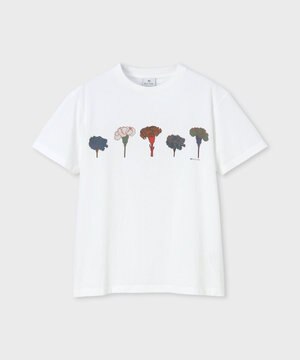  ペインティングフラワー 半袖Tシャツ