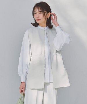  【セレモニー】BEAUTY FORM KNIT ZIPジレ