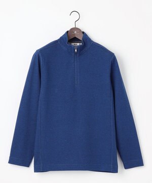  【快適な着心地・イージーケア】カノコダブルフェイス ハイネック ZIP プルオーバー
