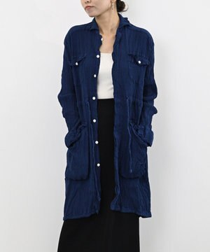  creperie MOD'S COAT DRESS-AIZOME クレプリ 藍染モッズコートワンピース