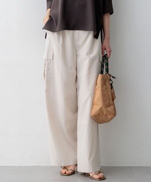  【先行予約/見上愛さん着用】コットンスラブポプリン カーゴパンツ