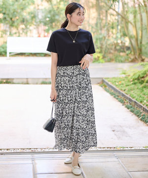 【ウエストゴム】ラップギャザースカーチョ