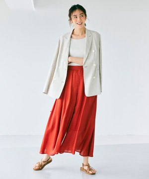  ヴィンテージライク ギャザーパンツ