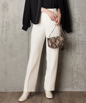 【CLASSY.掲載】トリアセダブルクロス ストレートパンツ