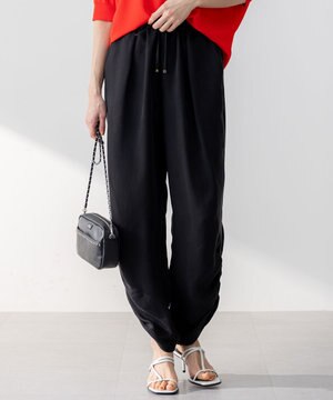  【接触冷感/洗える】フィブリルツイル シャーリング パンツ