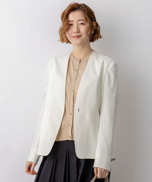  アイアスマットストレッチ ノーカラージャケット