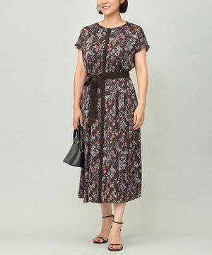 【ご好評につき追加生産・新色追加・洗える】ハーバルフロープリント ワンピース