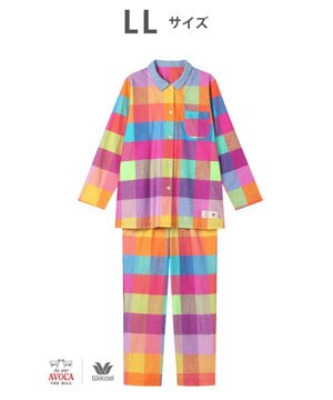  パジャマ 【AVOCA×ワコール】 長袖 長ズボン 綿100%(本体) レディース BDX740 /ワコール