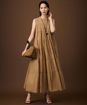  コットンティアード ワンピース