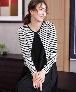  【洗える】長袖サマーニットカーディガン