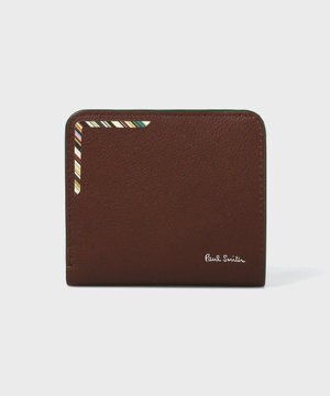  ストライプコーナー 2つ折り財布