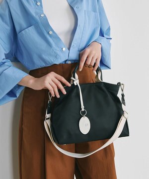  【TREASURE TOPKAPI】】ストライプハンドル ナイロン 2way ミニ トートバッグ