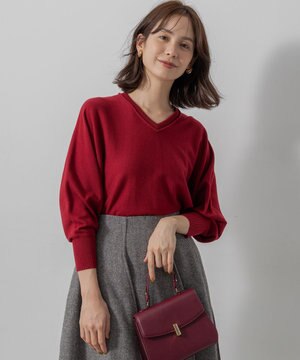  【前後着用可】ニューシックニットＶネック プルオーバー