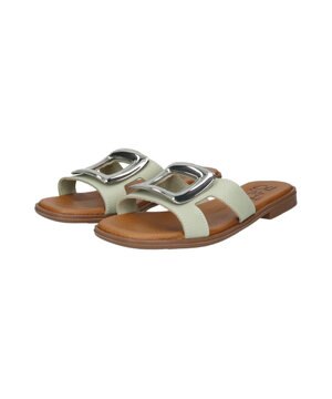  【Oh my Sandals】メタルバックルフラットサンダル