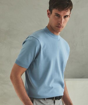  綿とポリのいいとこどり【洗濯機可】テーラード DRESS BIZ ニットTシャツ