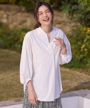  【WEB限定】【UVカット/抗菌防臭/速乾】エニィファンクション　スキッパーブラウス