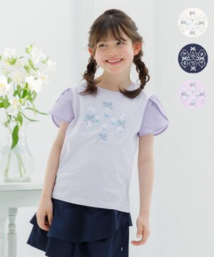  【110-140㎝】スズランプリント Tシャツ