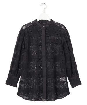  【GOLD LABEL】モチーフレース シャツ ブラウス