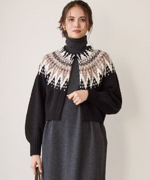  【SLOW/一部店舗限定】ジャカード カーディガン