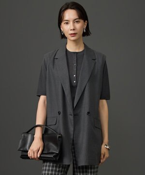  【セットアップ対応】ソフトツイルクロス ジレ