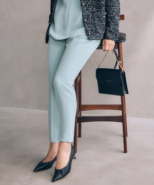  【セットアップ対応・洗える】トリアセダブルクロステーパード パンツ