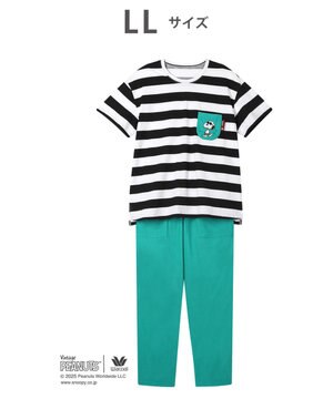  ワコール_リラックス＆スリープ パジャマ 4分袖 長ズボン 綿100%(本体) PEANUTS スヌーピー レディース FDT155 /ワコール