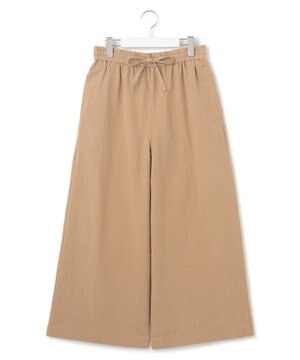  【WOMEN】ワンウォッシュリネンコットン ワイドパンツ