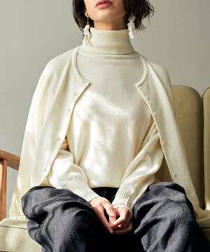  エクストラファインメリノ・ベーシックタートルネックプルオーバー