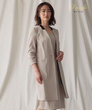  CINDY / ノーカラーロングジャケット