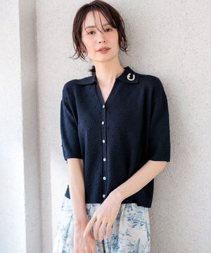  【WEB限定】ポップコーンアーガイルスキッパー ニット