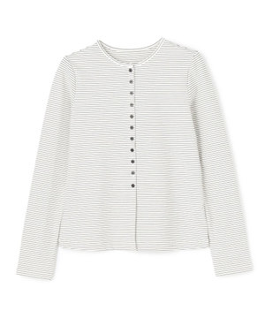  ドライタッチリブ カーディガン