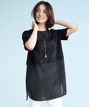  【人気のため新色追加・UVケア・洗える】シアージャージーコンビ カットソー